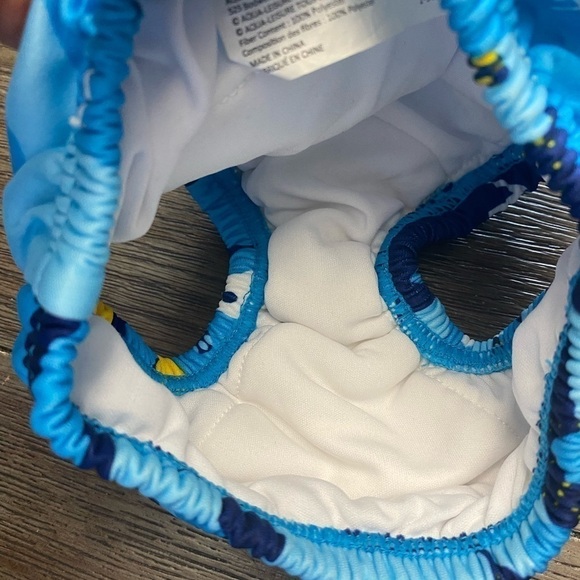 iPlay Aqua Submarine Whale Reusable Swim Suit Diaper 12 Months White - Picture 4 of 4